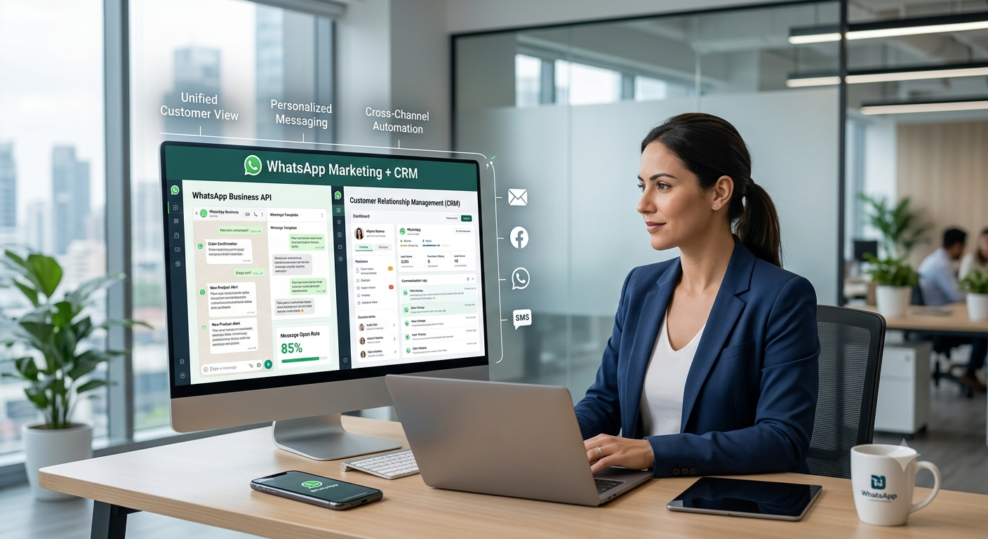WhatsApp Business messaging and catalog interface